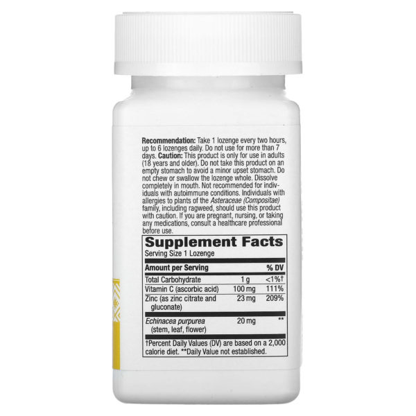 Nature's Way, Pastillas de zinc, Sabor a frutos rojos, 60 pastillas veganas - Imagen 2