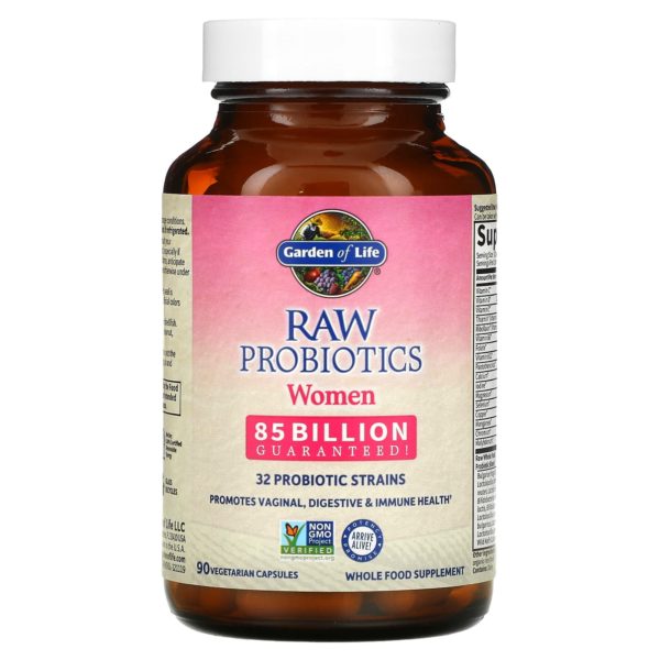 Garden of Life, Probióticos crudos, Mujeres, 85.000 millones de UFC, 90 cápsulas vegetales - Imagen 3