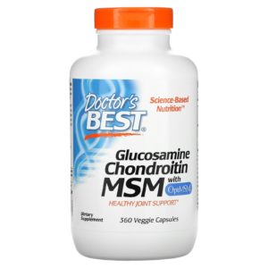 Doctor's Best, Glucosamina, condroitina y MSM con OptiMSM, 360 cápsulas vegetales