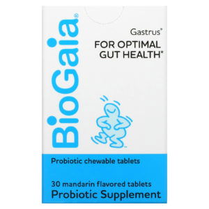 BioGaia, Gastrus para una salud intestinal óptima, Mandarina, 30 comprimidos