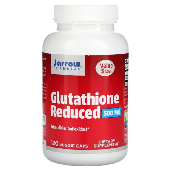 Jarrow Formulas, Glutatión reducido, 500 mg, 120 cápsulas vegetales