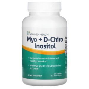 Fairhaven Health, Mioinositol más D-quiroinositol, 120 cápsulas
