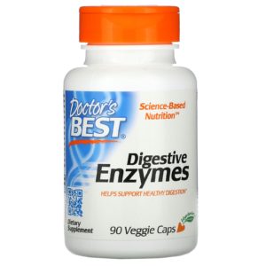 Doctor's Best, Enzimas digestivas, 90 cápsulas vegetales