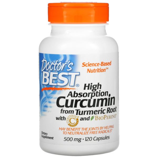 Doctor's Best, Curcumina de alta absorción, 500 mg, 120 cápsulas