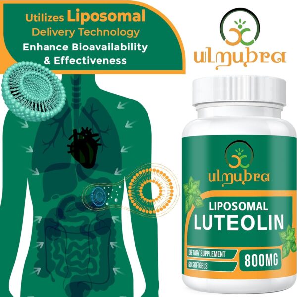 Liposomal Luteolin, 800mg, 60 caps - Imagen 3