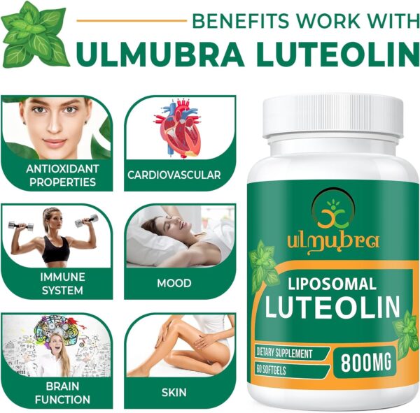 Liposomal Luteolin, 800mg, 60 caps - Imagen 5