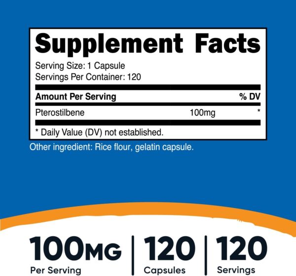 Nutricost, Pterostilbene, 100 mg, 120 caps - Imagen 5