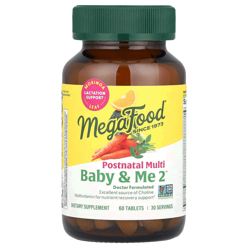 MegaFood, Baby & Me 2 Postnatal, 60 tabletas | Allnatural